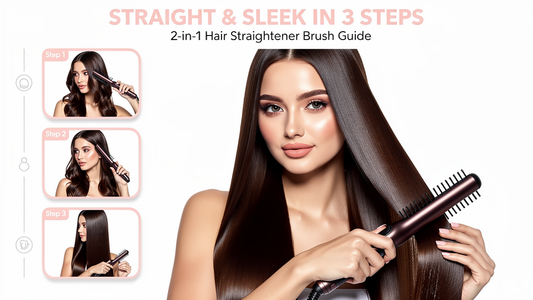 Spazzola Lisciante 2-in-1 – Liscia, Modella e Protegge i Capelli