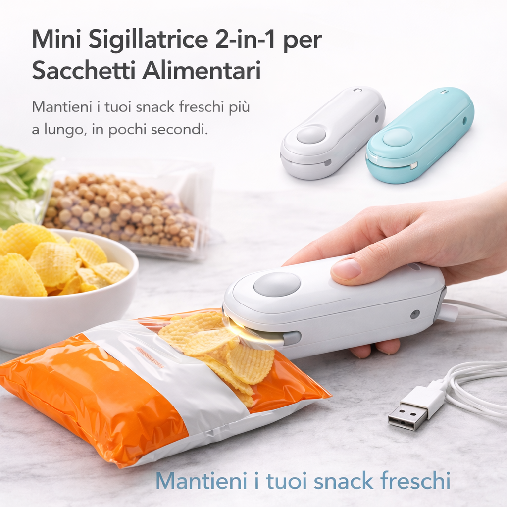 Mini 2-in-1 Food Bag Sealer